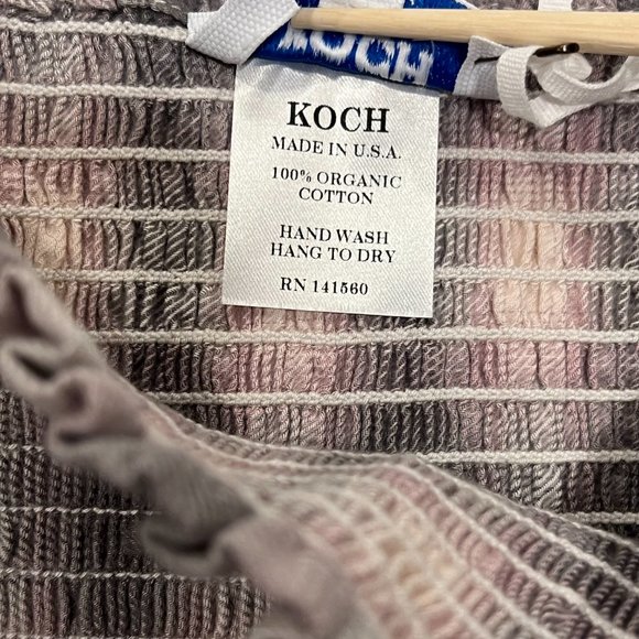 KOCH Smocked Ruffle Mini Skirt, USA, NWT, Gray Plaid,S - Picture 3 of 9